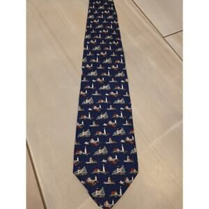 Rivetz of Boston Necktie Multicolor City of Quincy Pattern Men's Silk Neck Tie